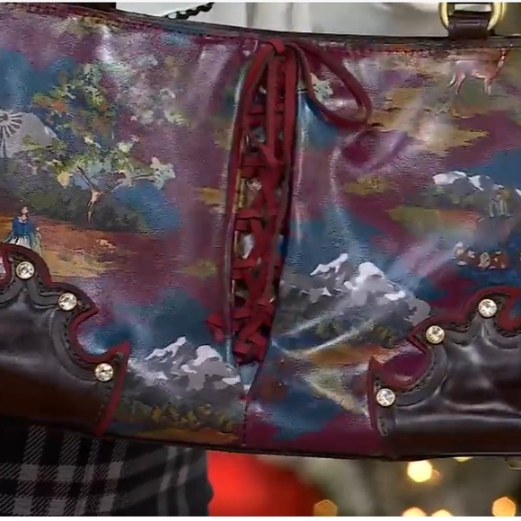 PATRICIA NASH MONTANA SADIE LACE UP LEATHER SATCHEL BAG - Picture 3 of 16